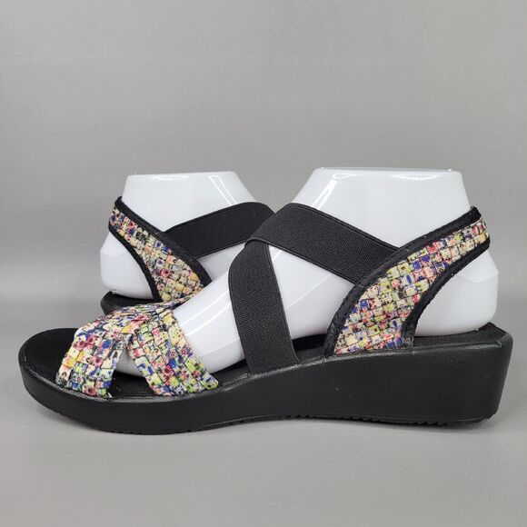Bernie Mev Womens Splash Lisa Sandal Crisscross Elastic Strap Multicolor Size 38 - Picture 4 of 12